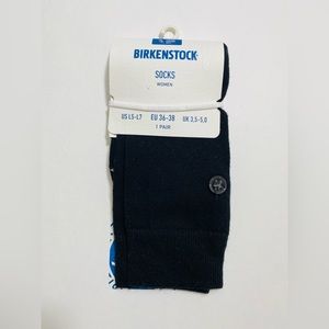 NWT Women Birkenstock Footed comfort sole socks size US L5-L7 color black